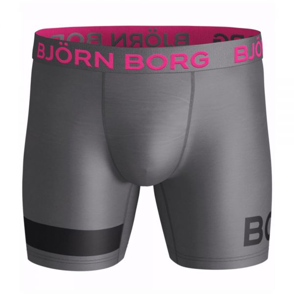 Bjorn Borg 1P Performance Boxershort Court Borg Grey Pink