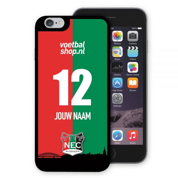 iPhone 6 Cover N.E.C. Nijmegen ontwerp het zelf rood groen 2