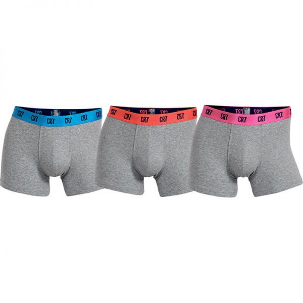 CR7 Underwear Trunk Cotton Stretch 3Pack Basic Men Grey