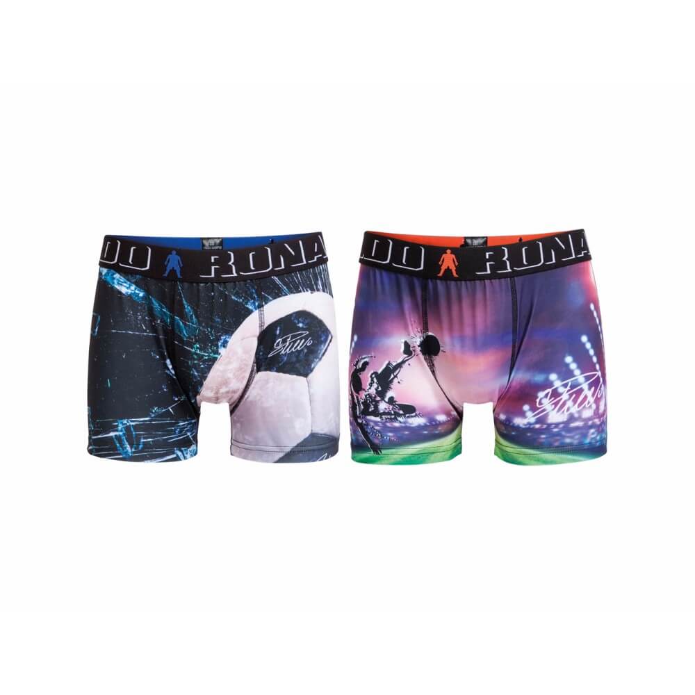 CR7 Underwear Boxershorts 2-Pack Boys Color Mix Floodlight Thunder Kids