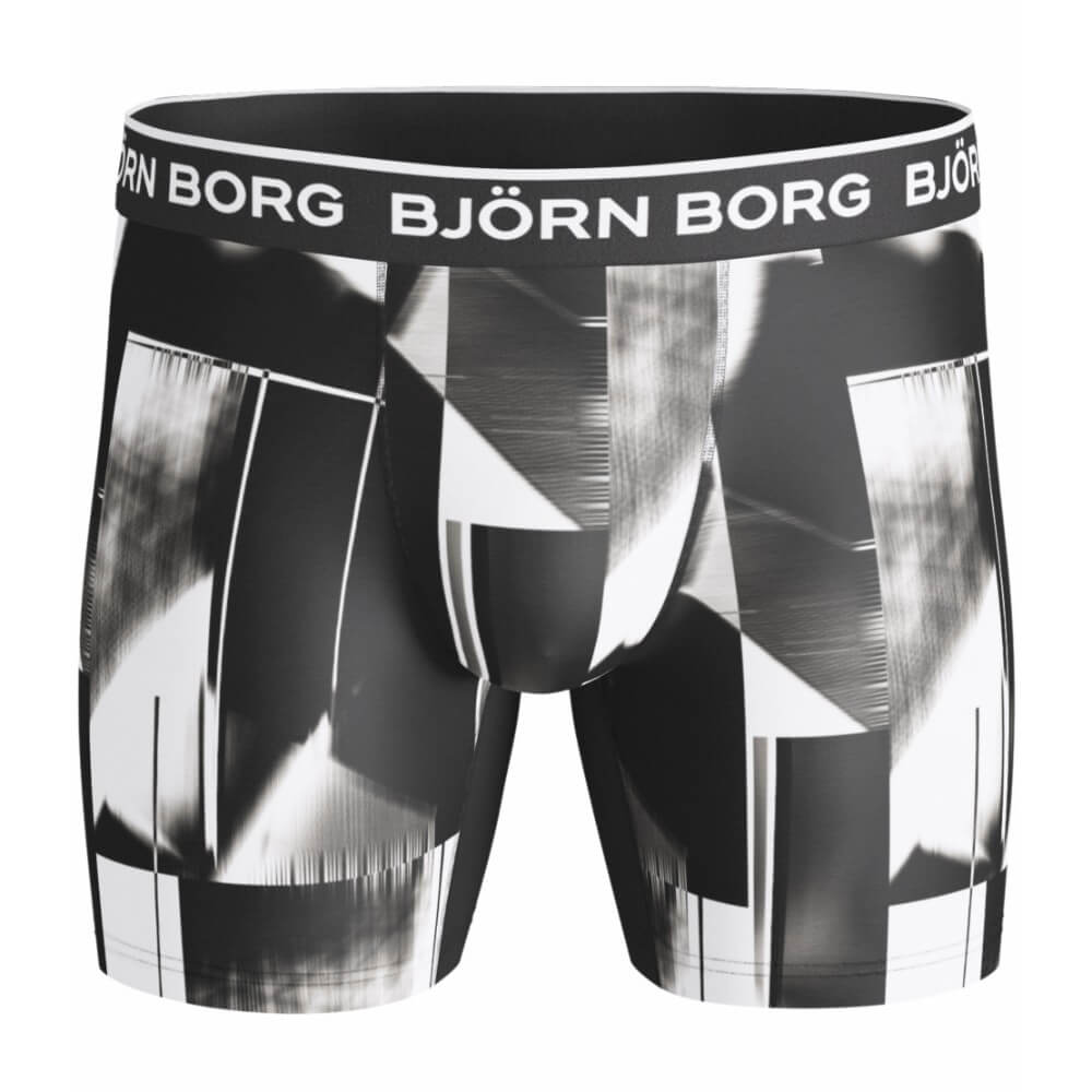 Bjorn Borg 1P Performance Pro Boxershort Abstract Court Blue White