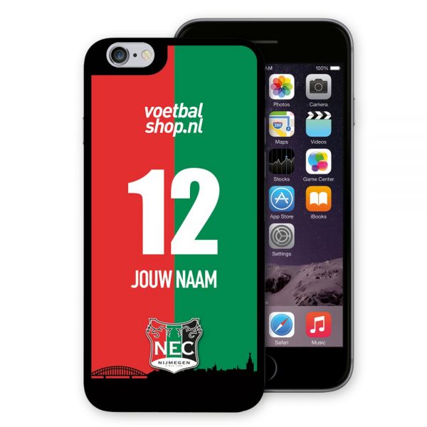 iPhone 6+ Cover N.E.C. Nijmegen ontwerp het zelf rood groen